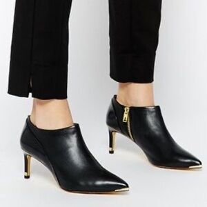 Ted Baker Narill Black Leather Shoe Boots Size 39